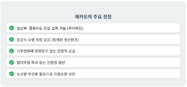에카오의 주요 장점